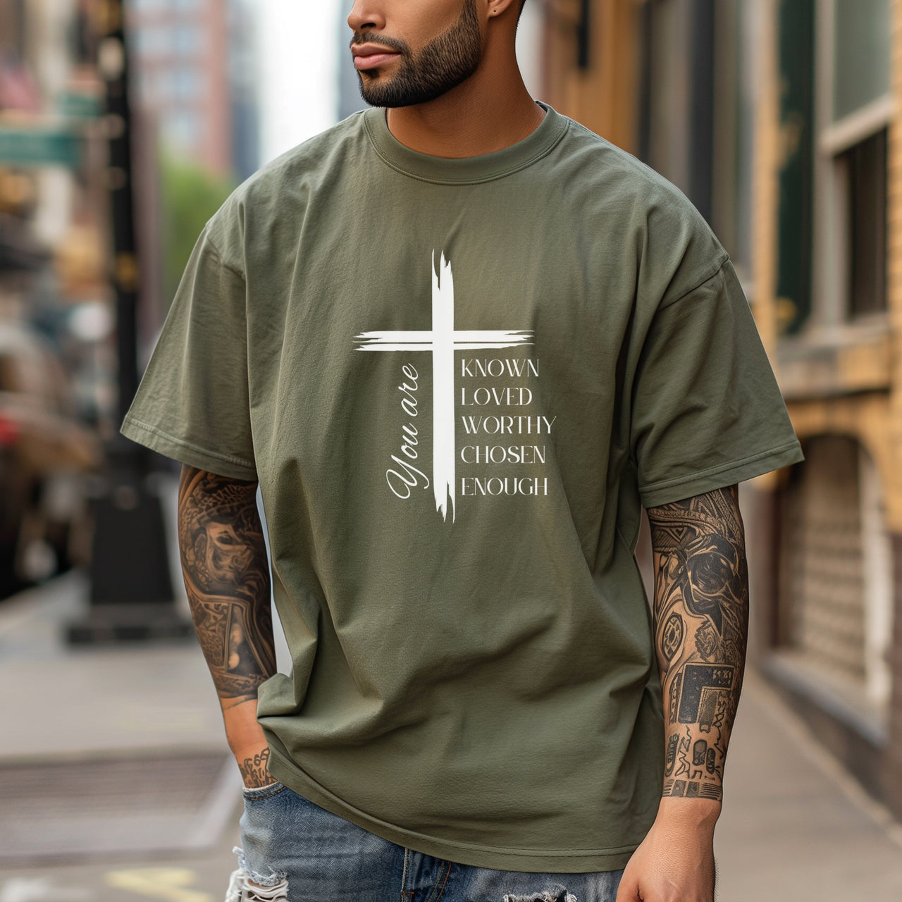 You Are Known, Loved, Chosen, Enough Unisex Relaxed Fit T-Shirt - My Faith My Father