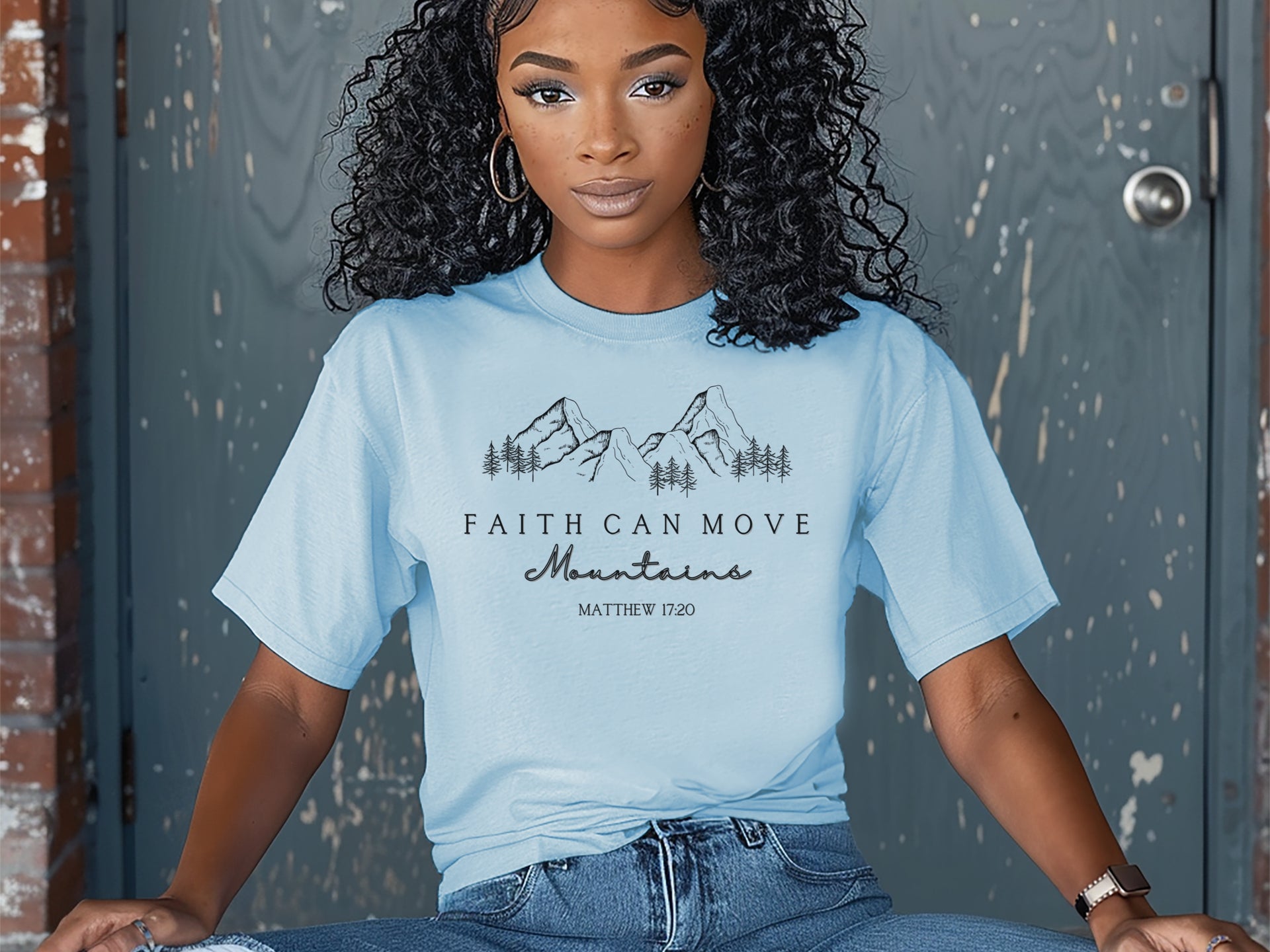 Faith Can Move Mountains Unisex Relaxed Fit T-Shirt - My Faith My Father