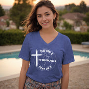 Pray Over It, Pray On It, Pray Through It Unisex V-Neck T-Shirt - My Faith My Father