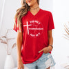 Pray Over It, Pray On It, Pray Through It Unisex V-Neck T-Shirt