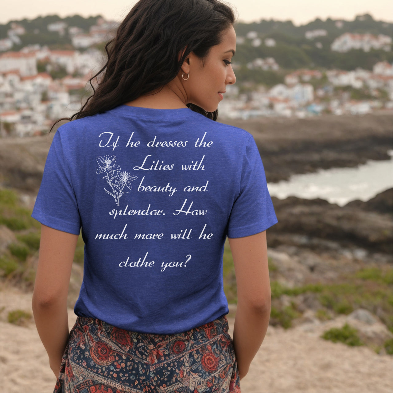 Lilies Unisex V-Neck Tee, Faith T-Shirt