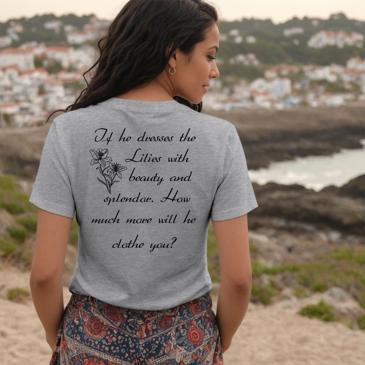 Lilies Unisex V-Neck Tee, Faith T-Shirt