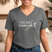 You Are Enough Unisex V-Neck T-Shirt - My Faith My Father