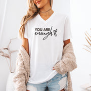 You Are Enough Unisex V-Neck T-Shirt - My Faith My Father