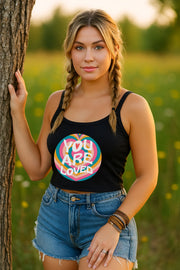 You Are Loved Retro Women's Spaghetti Strap Tank Top - My Faith My Father