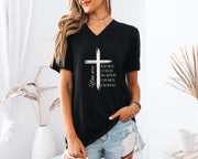 Your Are Known, Loved, Worthy, Chosen,  Enough Unisex V-Neck T-Shirt - My Faith My Father