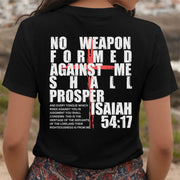 Isaiah 54:17 No Weapon Formed Against Me Unisex V-Neck T-Shirt - My Faith My Father