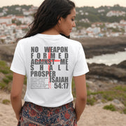 Isaiah 54:17 No Weapon Formed Against Me Unisex V-Neck T-Shirt - My Faith My Father