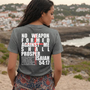 Isaiah 54:17 No Weapon Formed Against Me Unisex V-Neck T-Shirt - My Faith My Father