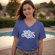 Jesus Unisex V-Neck T-Shirt - My Faith My Father
