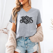 Jesus Unisex V-Neck T-Shirt - My Faith My Father