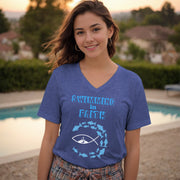 Swimming In Faith Unisex V-Neck Tee - My Faith My Father