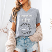 Swimming In Faith Unisex V-Neck Tee - My Faith My Father