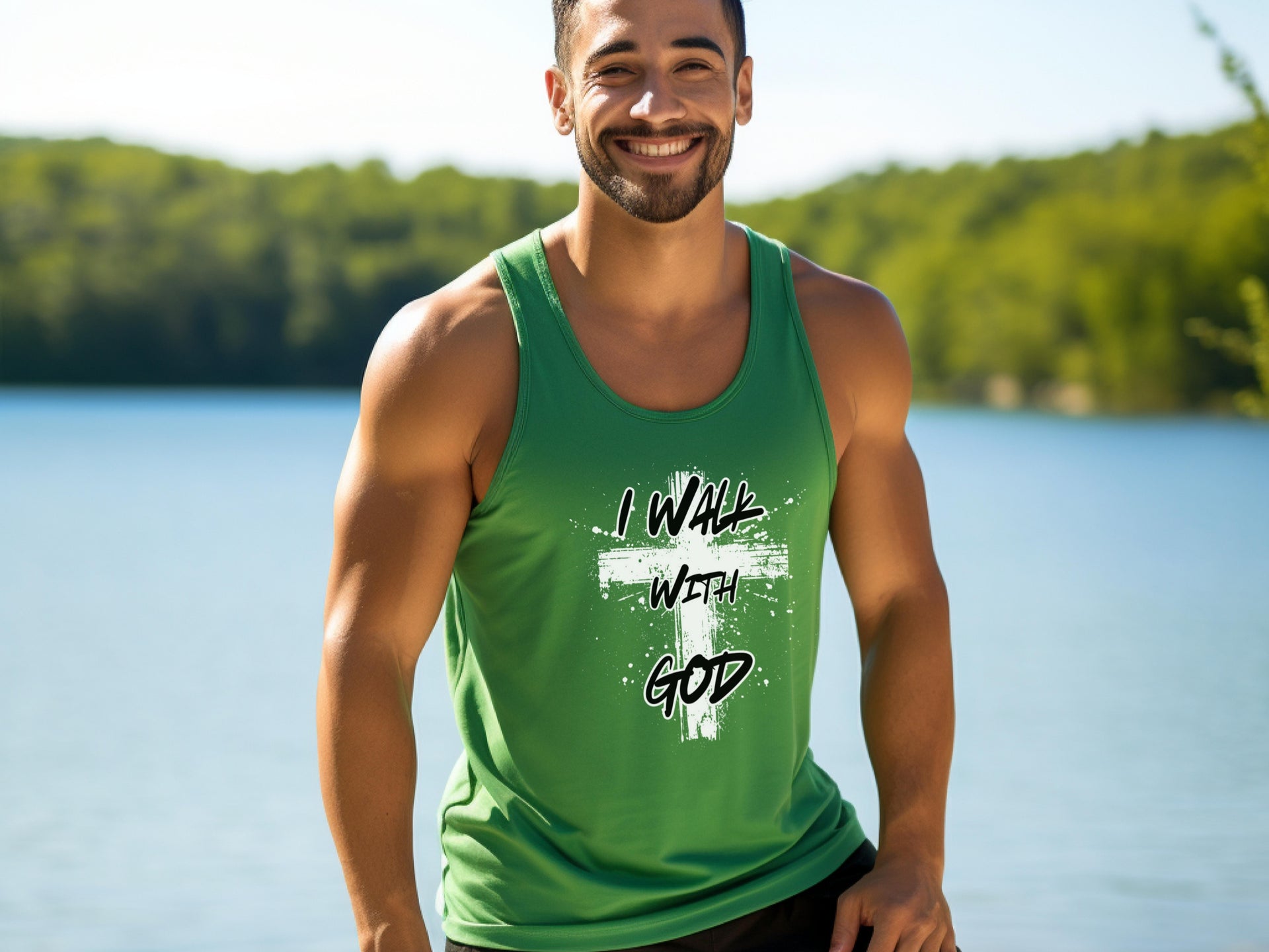 I Walk With God Unisex True-to-Size Tank Top - My Faith My Father