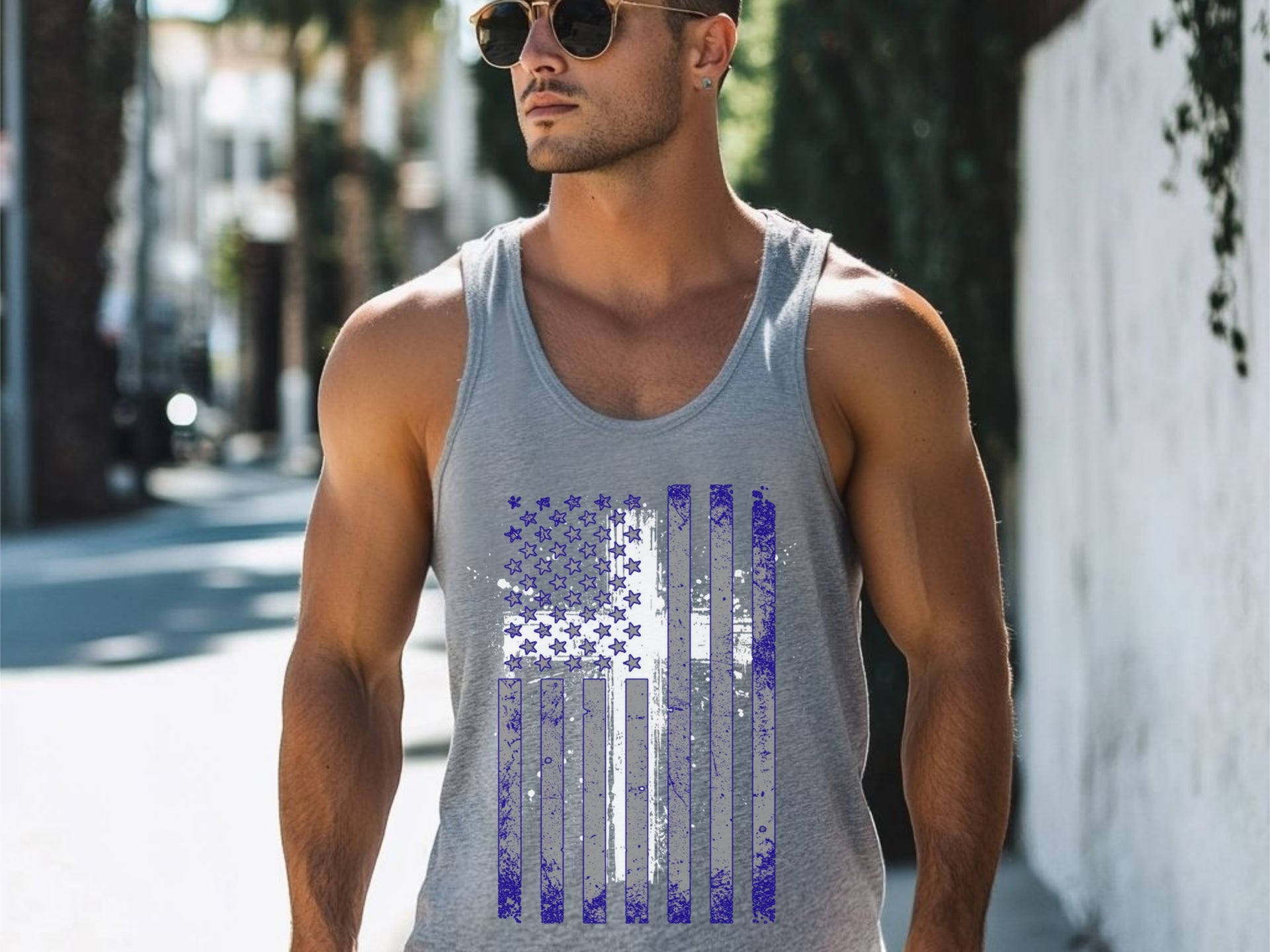 Flag With Cross Unisex True-to-Size Tank Top - My Faith My Father