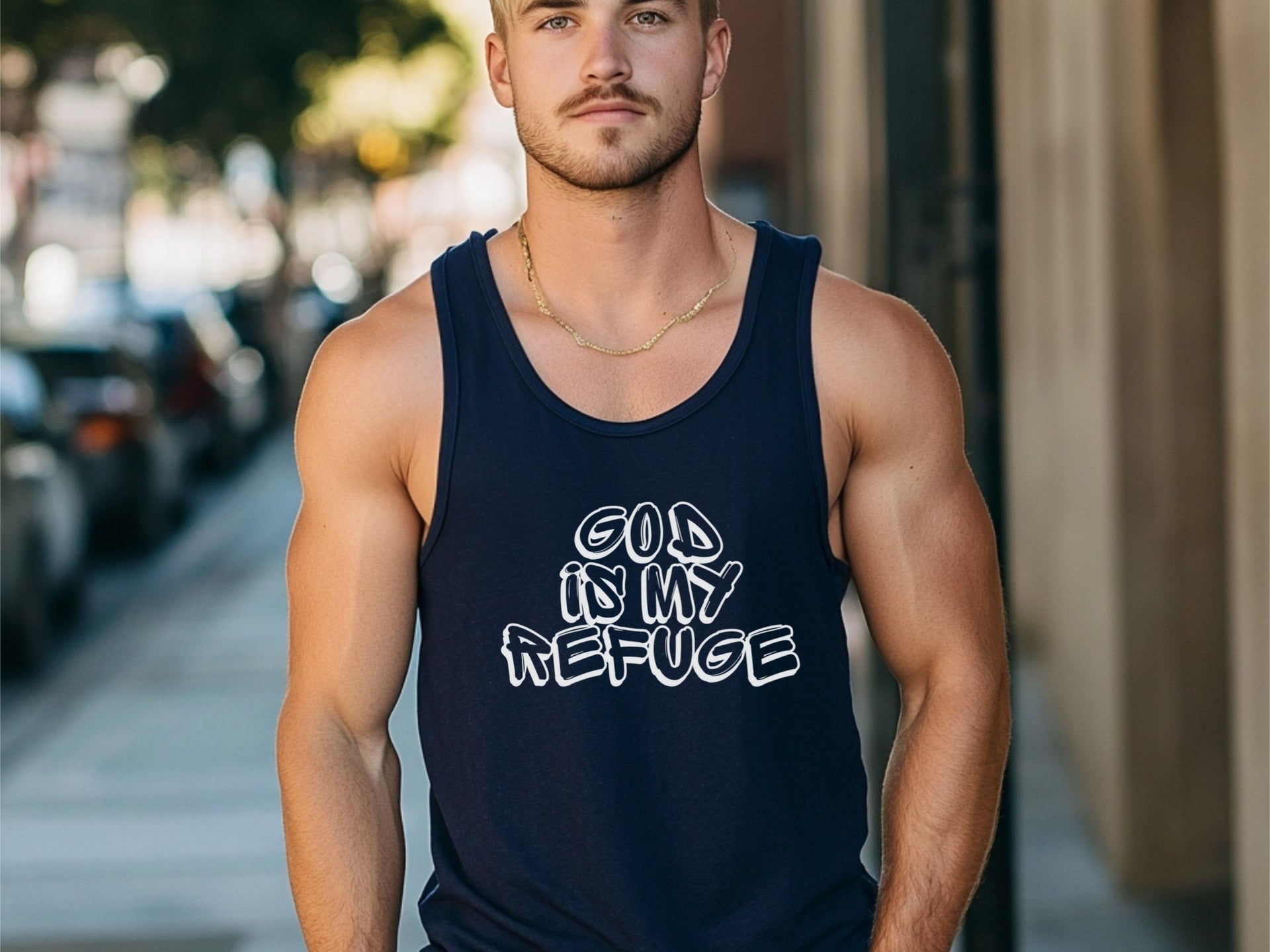 God Is My Refuge Unisex Jersey Tank - My Faith My Father