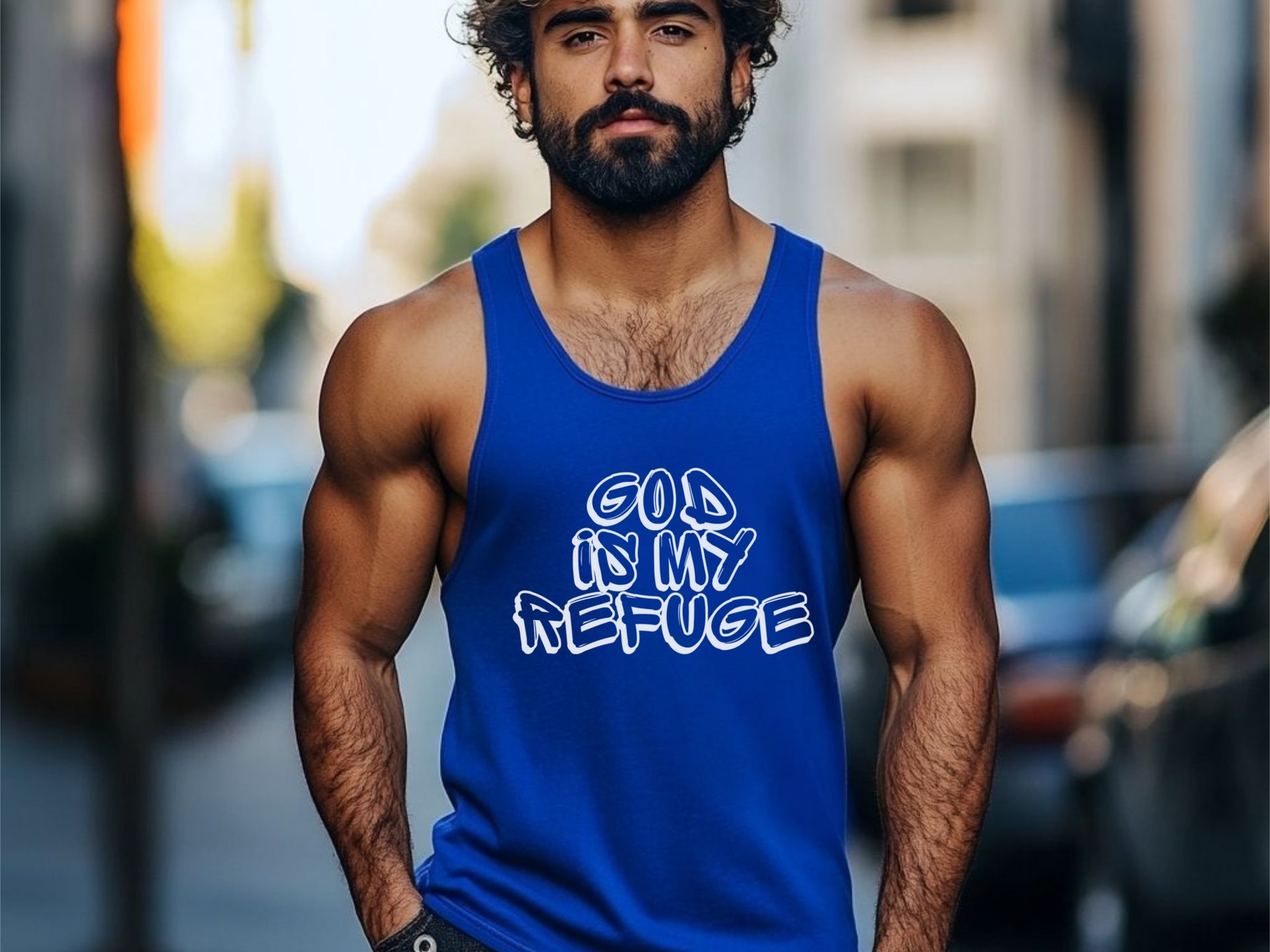 God Is My Refuge Unisex Jersey Tank - My Faith My Father