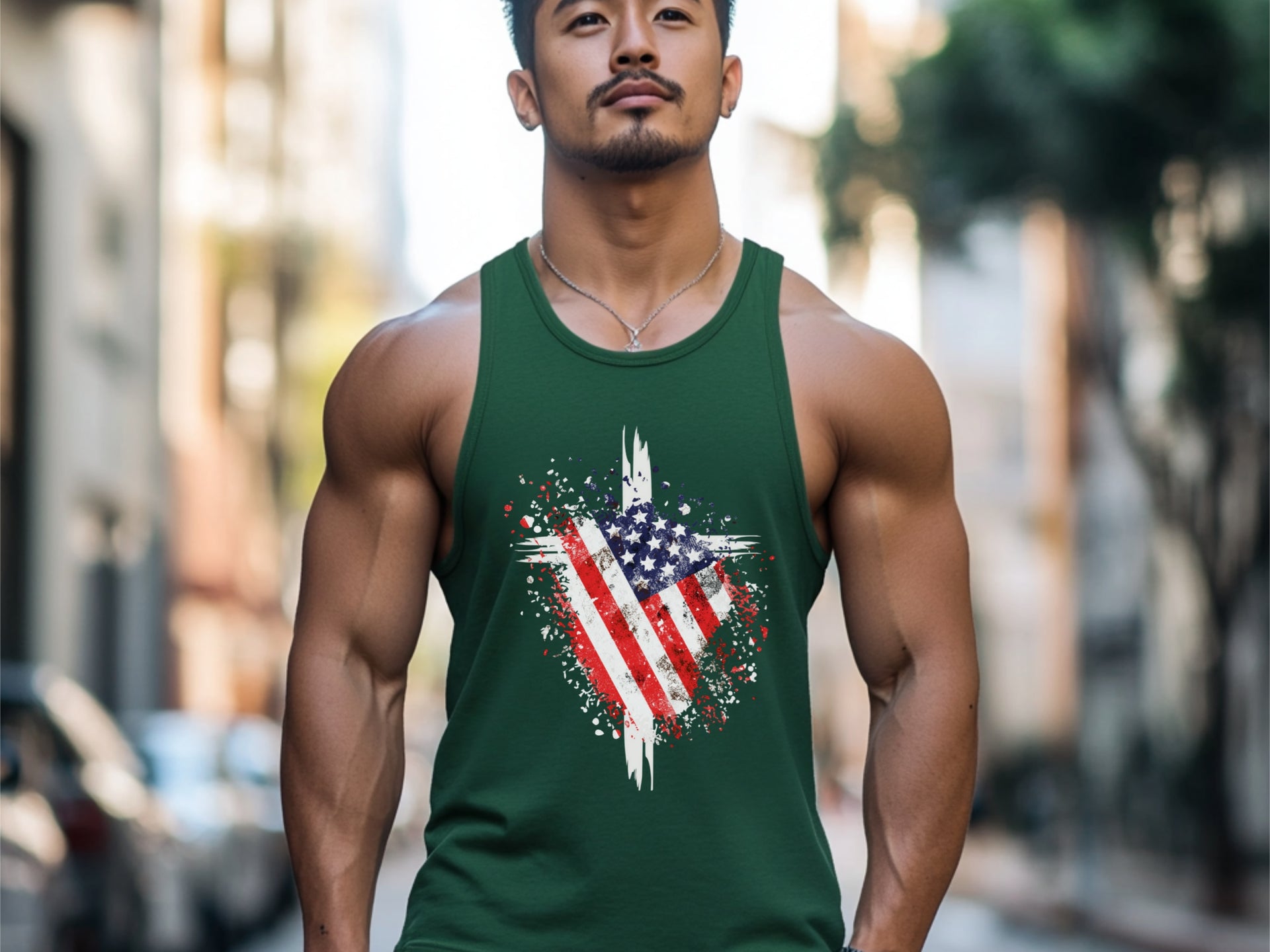 Flag Wrapped Cross – True-to-Size Unisex Tank Top - My Faith My Father