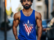 Flag Wrapped Cross – True-to-Size Unisex Tank Top - My Faith My Father