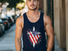 Flag Wrapped Cross – True-to-Size Unisex Tank Top