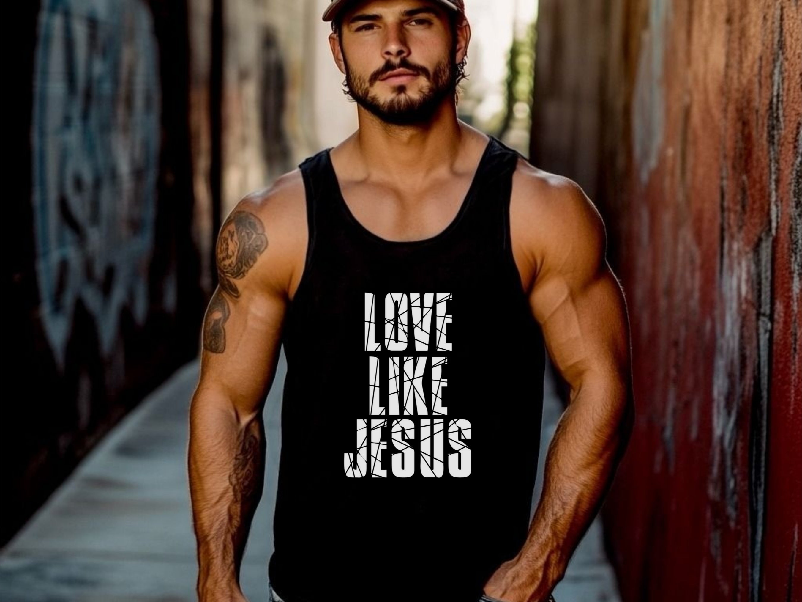 Love Like Jesus True - to -Size Unisex Tank Top - My Faith My Father