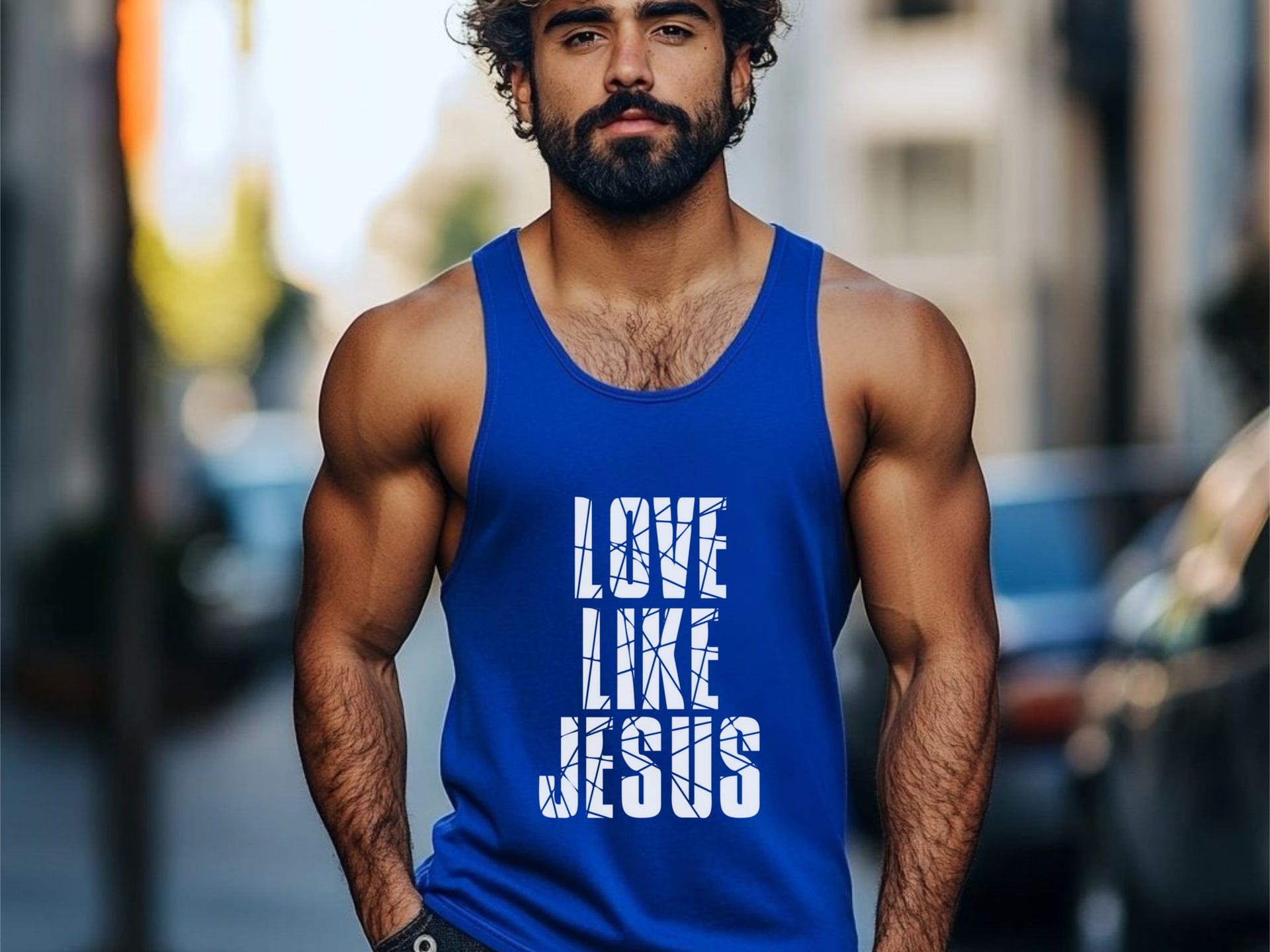 Love Like Jesus True - to -Size Unisex Tank Top - My Faith My Father
