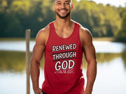 Renewed Through God – Unisex True-to-Size Christian Tank Top - My Faith My Father