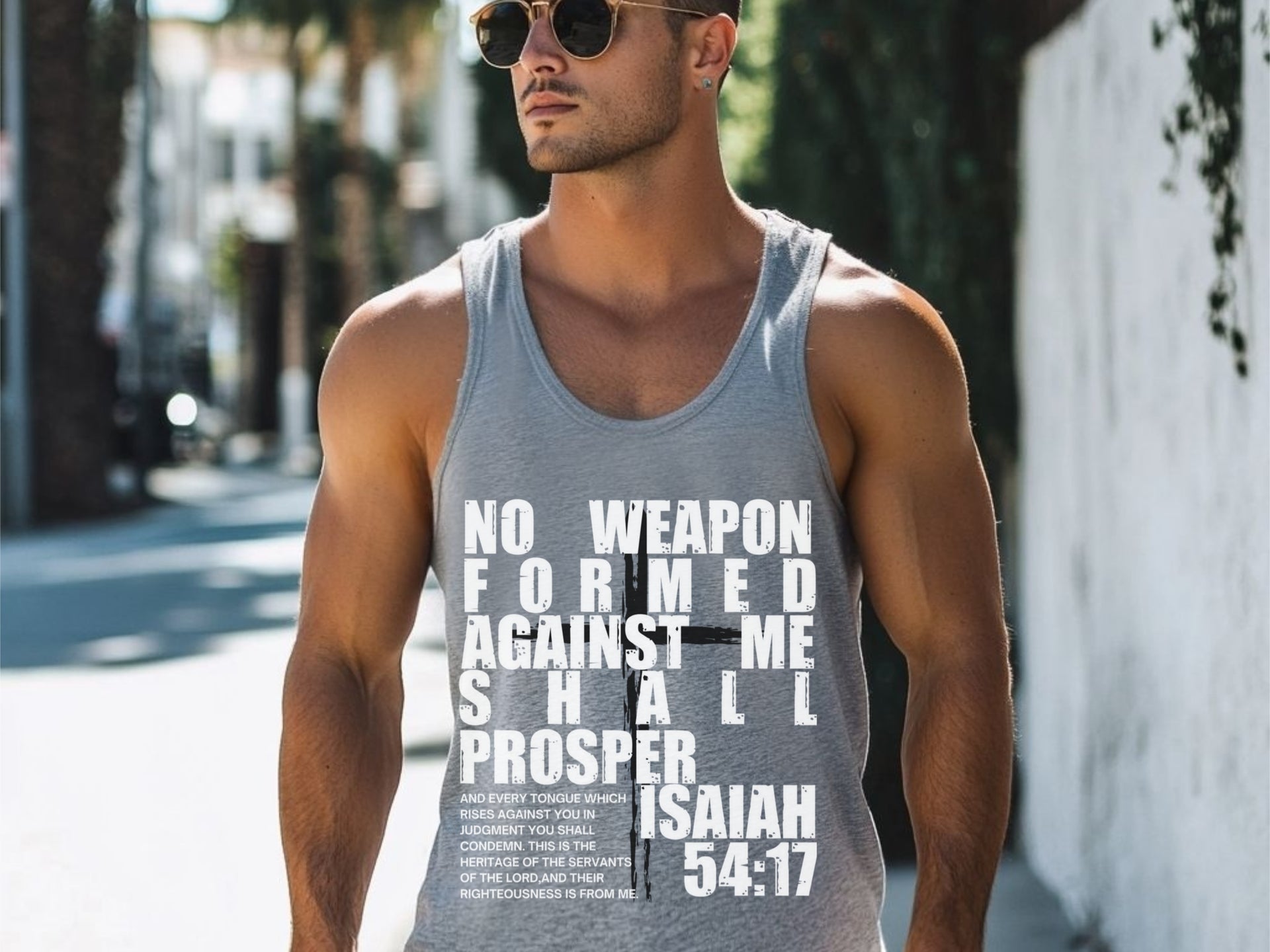 Isaiah 54:17 Unisex True-to-Size Tank Top - My Faith My Father