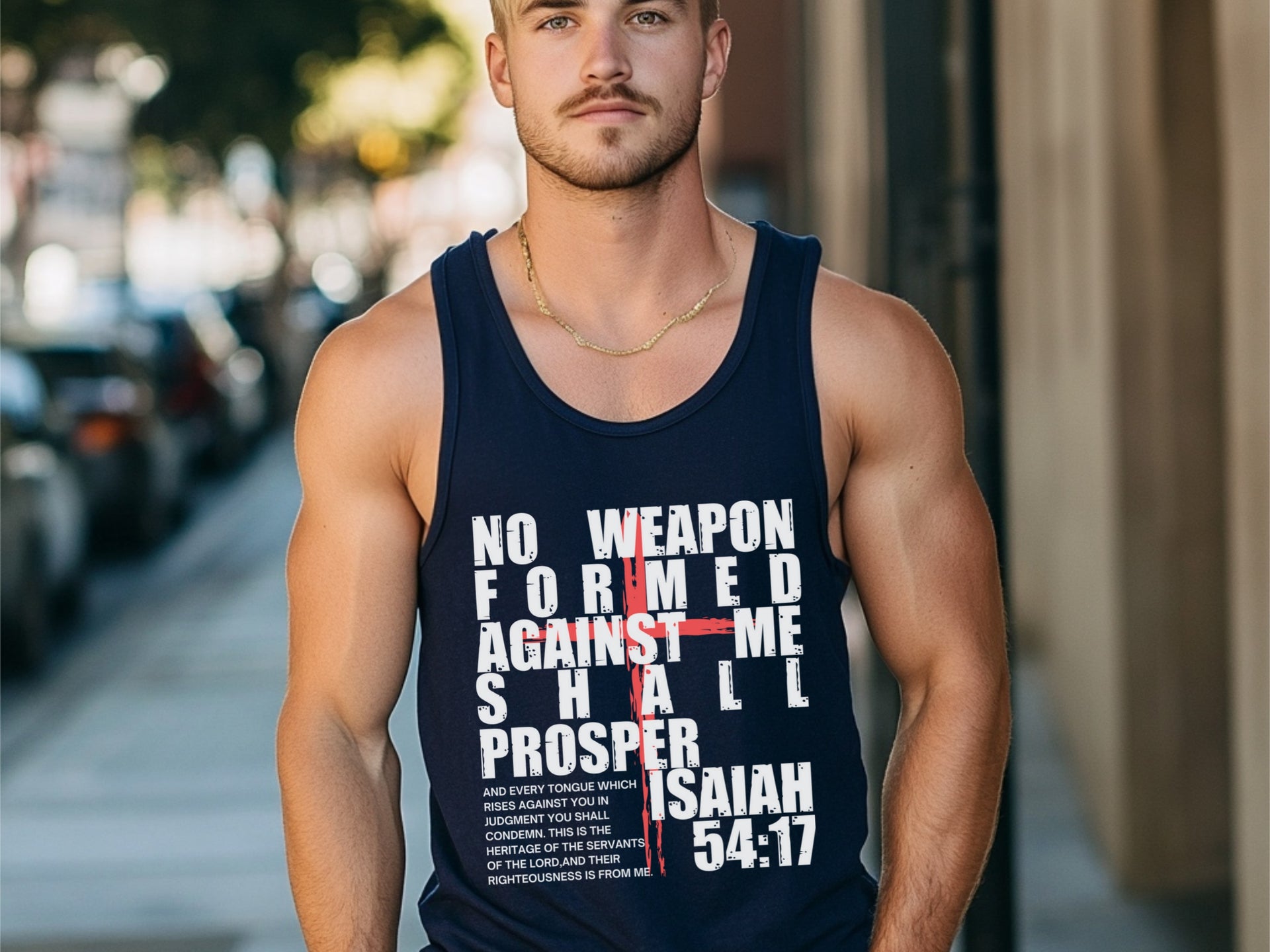 Isaiah 54:17 Unisex True-to-Size Tank Top - My Faith My Father