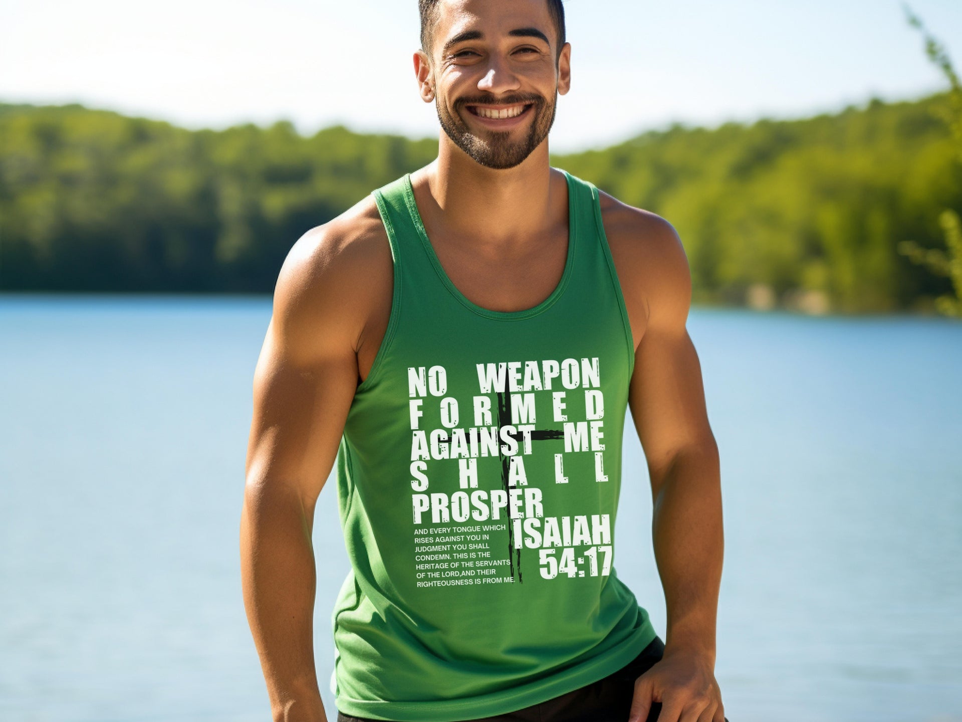 Isaiah 54:17 Unisex True-to-Size Tank Top - My Faith My Father