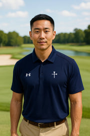Golf Tee Cross Men's Performance Polo Shirt - My Faith My Father