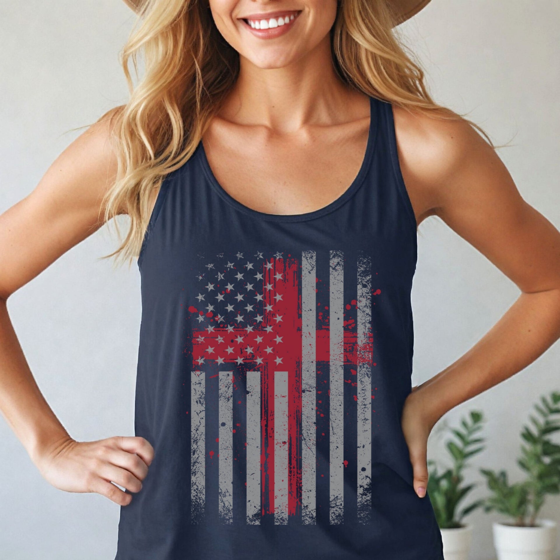 Flag With Cross Unisex True-to-Size Tank Top - My Faith My Father