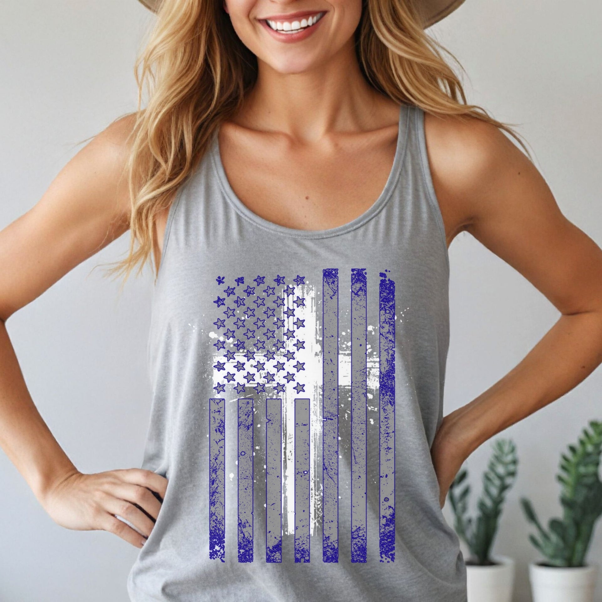 Flag With Cross Unisex True-to-Size Tank Top - My Faith My Father