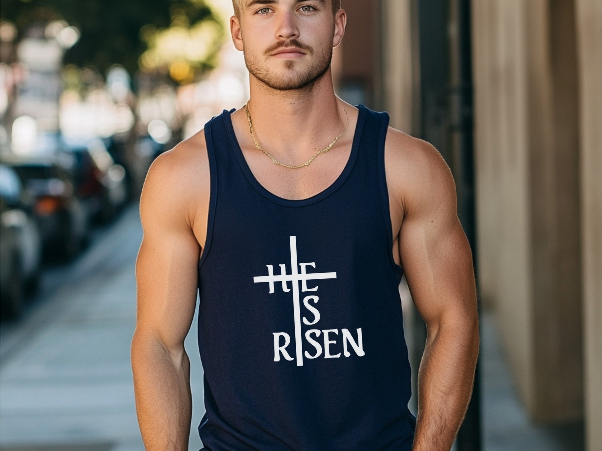 He is Risen Unisex True-to-Size Tank Top - My Faith My Father
