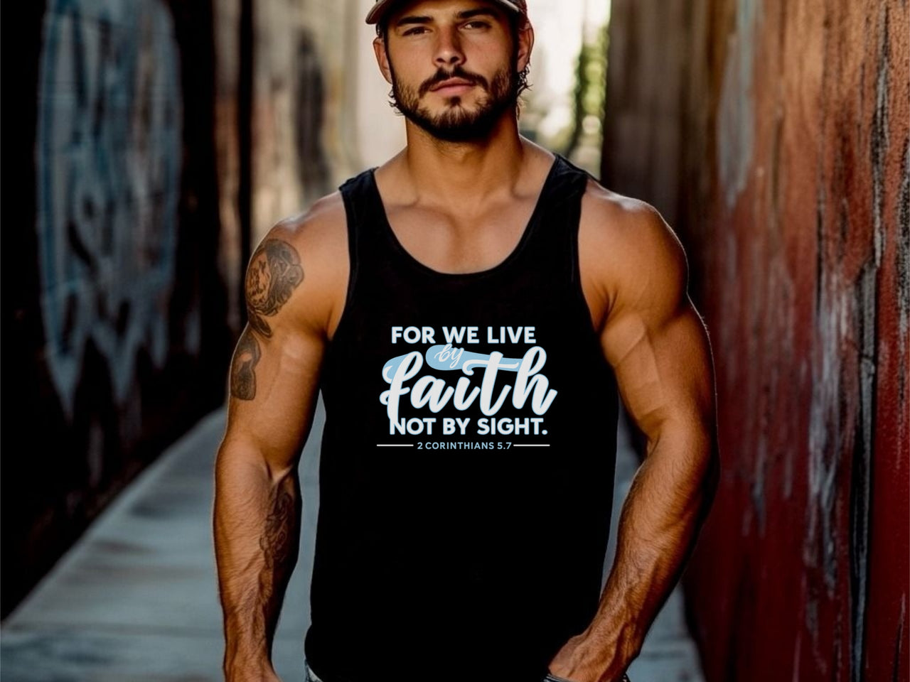 For We Live By Faith Unisex True-to-Size Tank Top - My Faith My Father