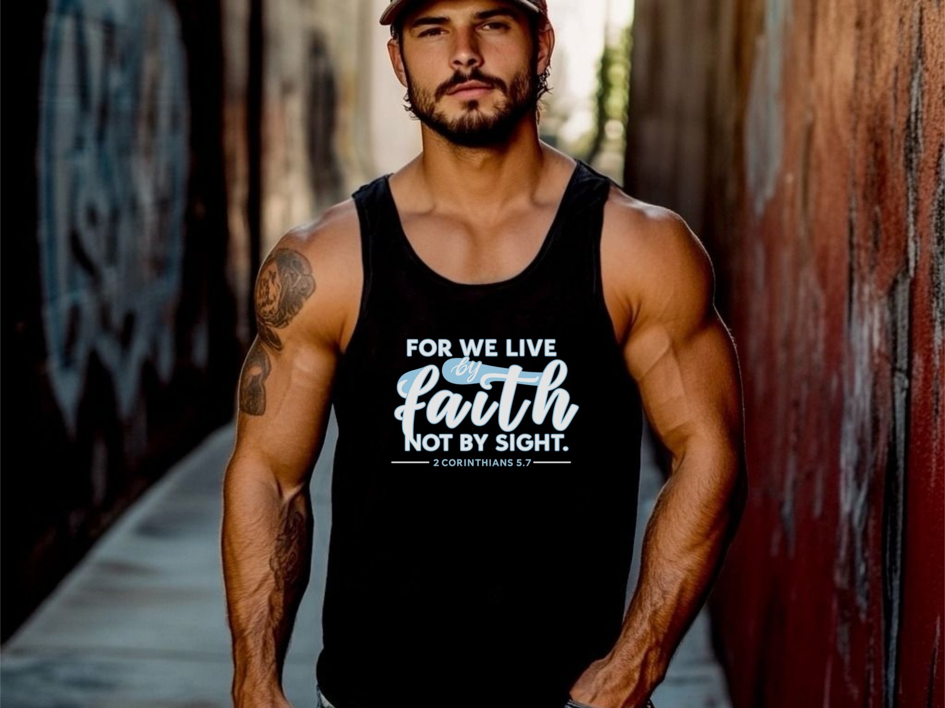 For We Live By Faith Unisex True-to-Size Tank Top - My Faith My Father
