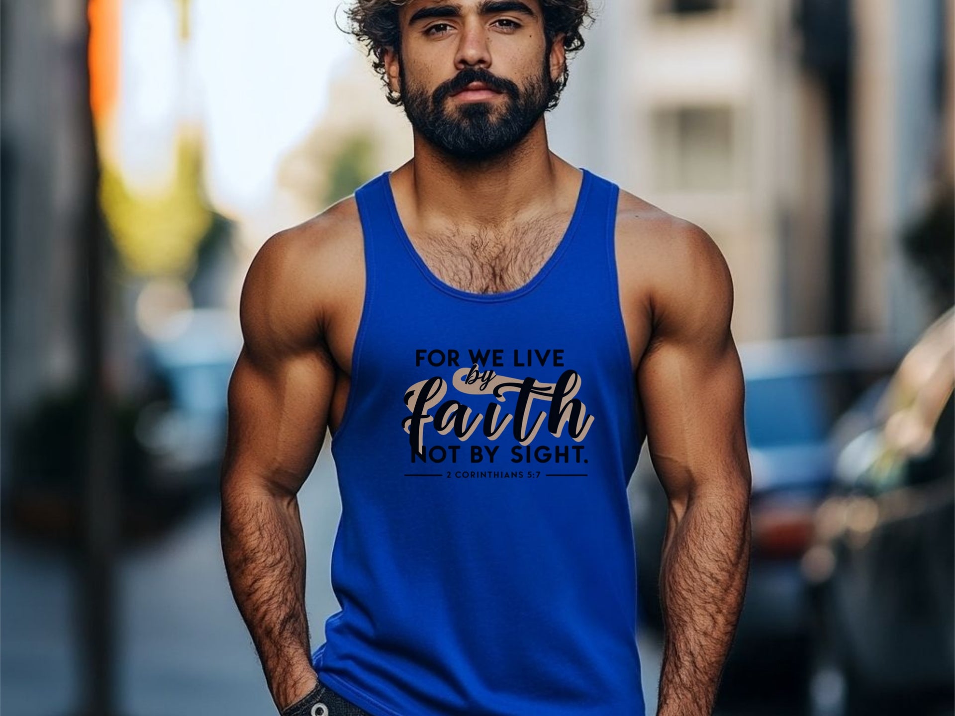 For We Live By Faith Unisex True-to-Size Tank Top - My Faith My Father
