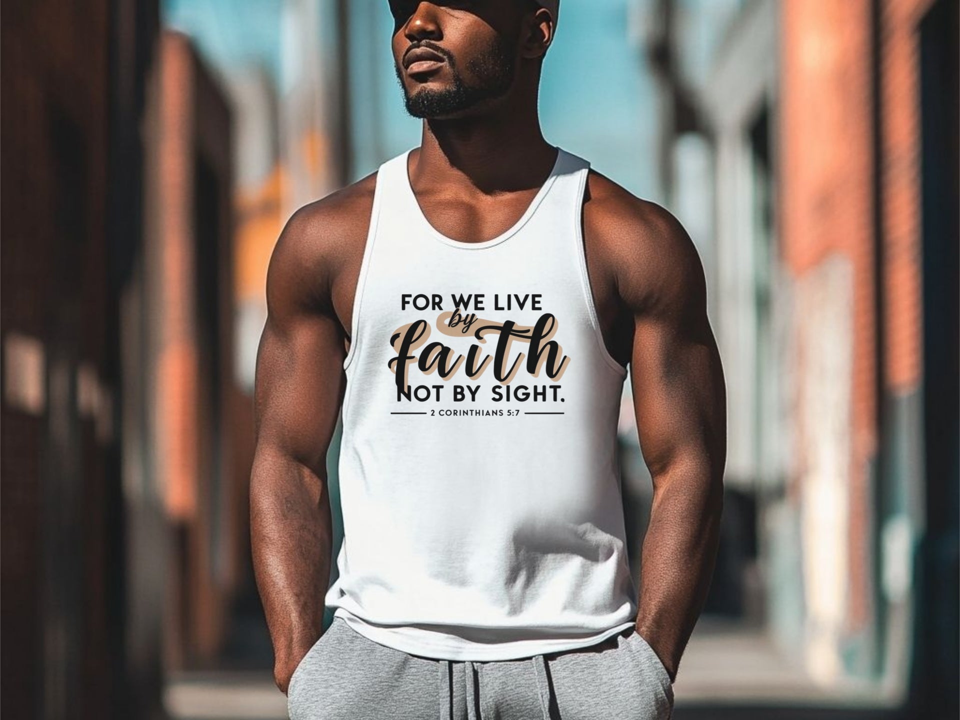 For We Live By Faith Unisex True-to-Size Tank Top - My Faith My Father
