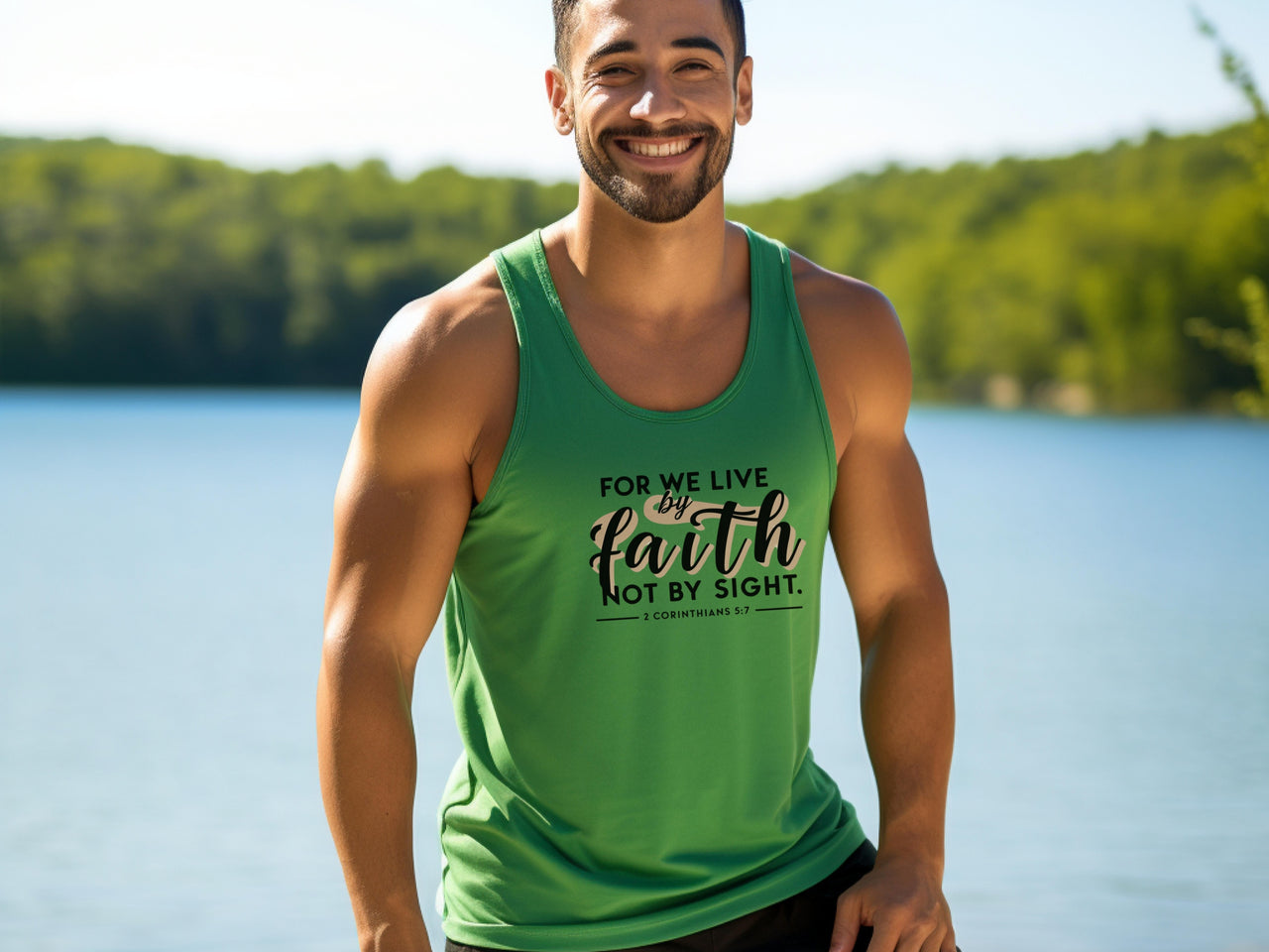 For We Live By Faith Unisex True-to-Size Tank Top - My Faith My Father