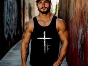 Cross with Faith Unisex True-to-Size Tank Top - My Faith My Father