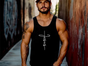 Jesus Cross Unisex True-to-Size Tank Top - My Faith My Father