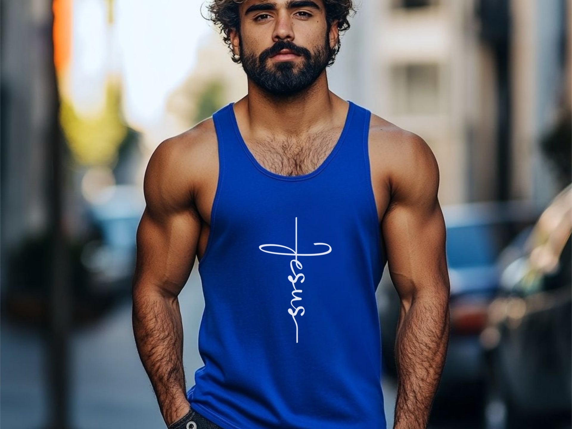 Jesus Cross Unisex True-to-Size Tank Top - My Faith My Father