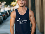 Man of God, Dad, Husband Unisex True-to-Size Tank Top - My Faith My Father