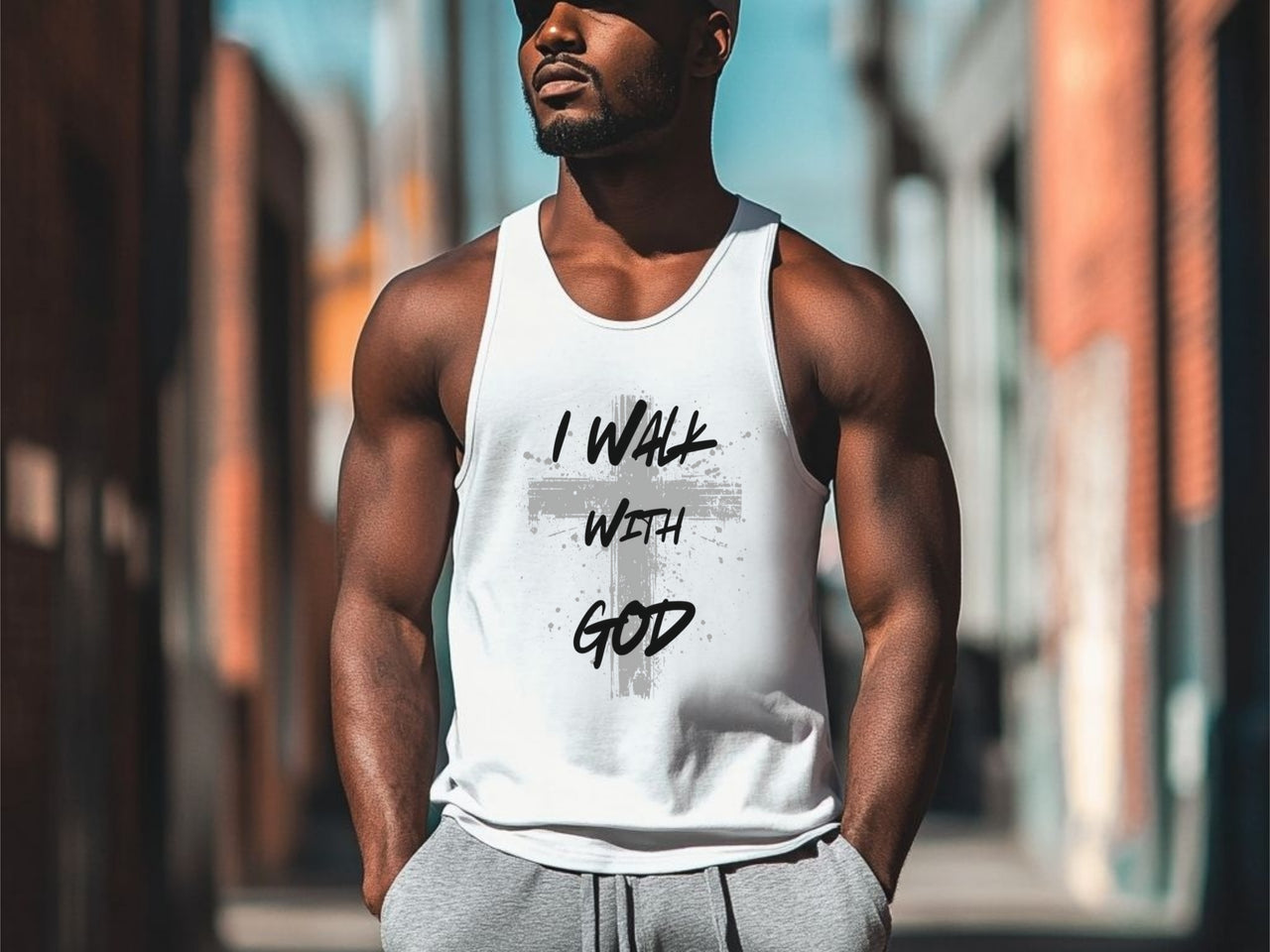 I Walk With God Unisex True-to-Size Tank Top