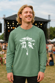 Jesus On Cross Unisex Relaxed Fit Long Sleeve T-Shirt - My Faith My Father