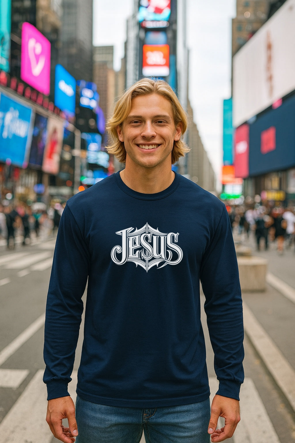 Jesus Unisex Relaxed Fit Long Sleeve T-Shirt - My Faith My Father