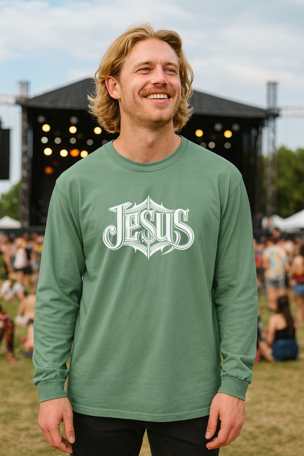 Jesus Unisex Relaxed Fit Long Sleeve T-Shirt - My Faith My Father
