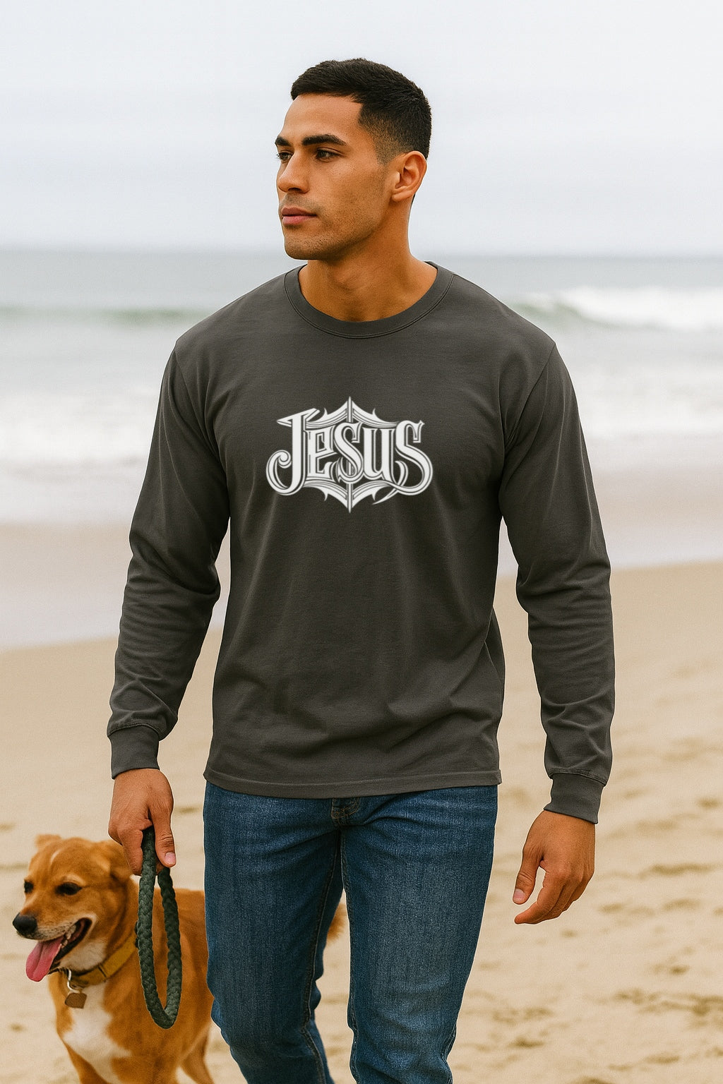 Jesus Unisex Relaxed Fit Long Sleeve T-Shirt - My Faith My Father