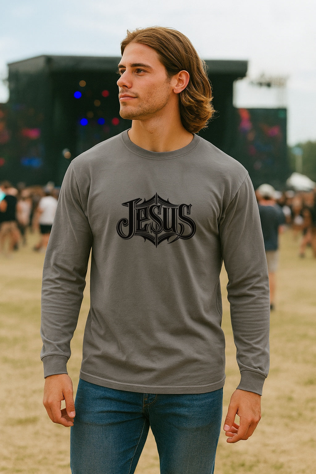 Jesus Unisex Relaxed Fit Long Sleeve T-Shirt - My Faith My Father