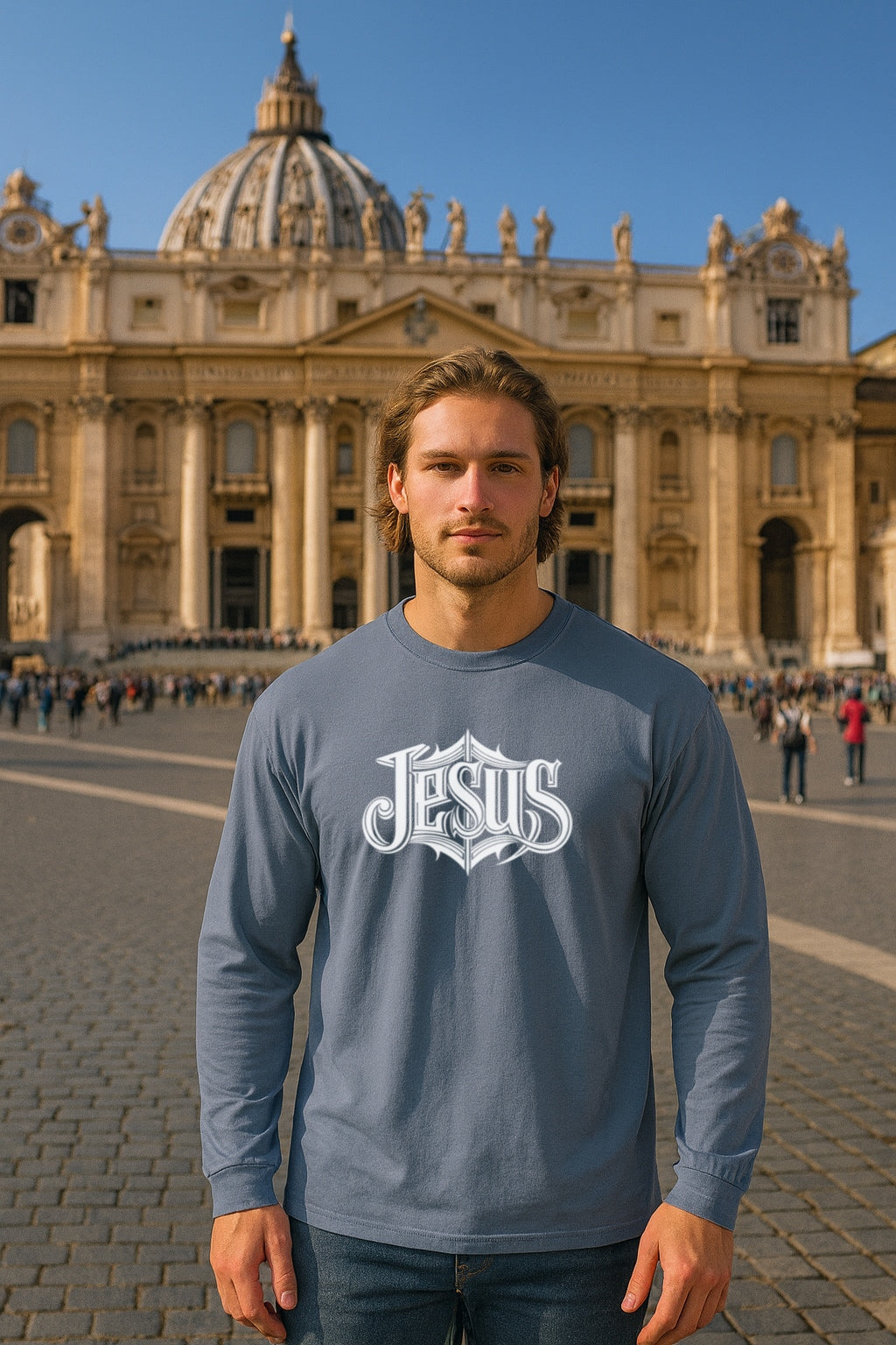 Jesus Unisex Relaxed Fit Long Sleeve T-Shirt - My Faith My Father